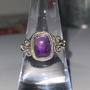 Amethyst set in 925 Sterling Silver Ring Size 7